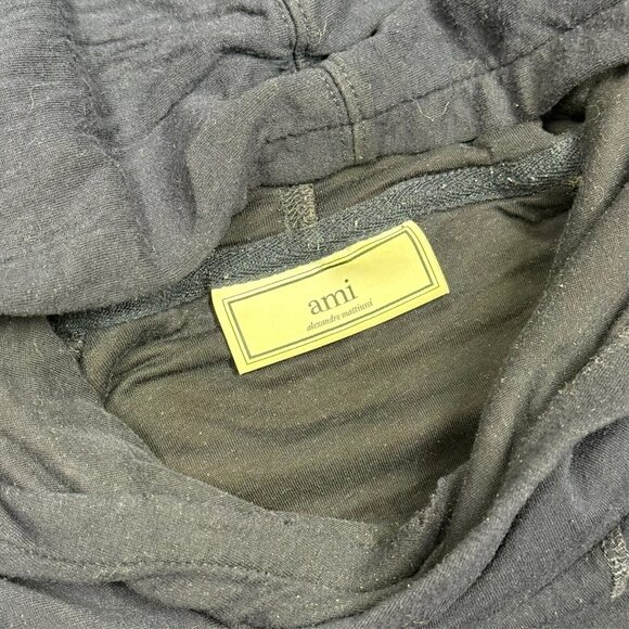 Ami Paris Alexandre Mattiussi Viscose Hoodie Blue Pullover Large - Picture 4 of 6